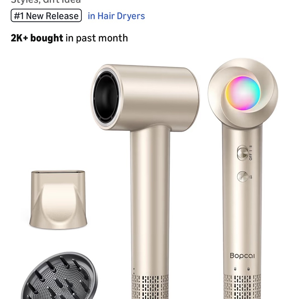 Bopca Hair Dryer in Gold